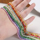 Hot Sale2/3/4mm Faceted Multicolor Zircon Gemstones Round Loose Beads AAA Strand