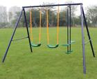 High Quality Heavy Duty Metal Outdoor Swing Set with Glider for Kids - US