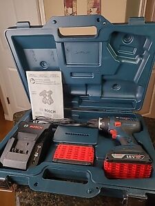 Bosch 18 volt cordless 1/2'' Drill DD5181 With Charger 2 Batteries Case Manual
