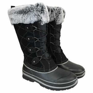 NEW!! Khombu Women's Black Ellie -20 Degrees Rated Winter Boots