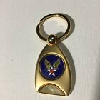 US ARMY AIR CORPS GOLD PLATED DIE CAST ZINC KEY RING/FOB