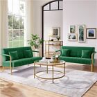 56.6″W Modern Loveseat 2 Seater Sofa Luxurious Velvet Fabric Small Couch Home