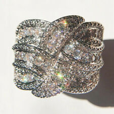 Women 925 Silver Rings Fashion Cubic Zirconia Wedding Engagement Jewelry 6-10