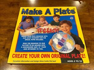 New MAKE A PLATE Create Your Own Plate Kit Childrens Kids Crafts Sealed 5 Sheets