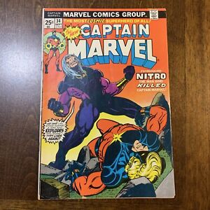 CAPTAIN MARVEL #34 (1974) Nitro The Man Who Killed Captain Marvel Jim Starlin