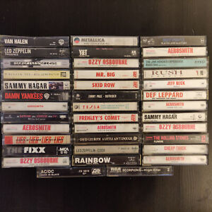 Lot of 70's and 80's rock cassettes