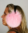 New Hot Pink Fox Fur Ear Muffs Efurs4less