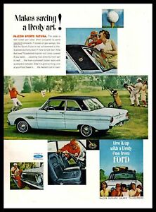 1962 Ford Falcon Sports Futura 2 Door Hardtop Coupe Golf Course Vintage Print Ad
