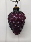 Antique German 3” Kugel Purple Grape  Cluster Christmas Ornament Good Condition