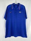 New ListingNike Florida Gators Polo Shirt Mens Size XL Blue Striped Short Sleeve
