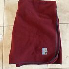 Patagonia Synchilla Fleece Blanket Burgandy/Red Camping Outdoor 72”x52” As-Is