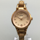 Fossil Georgia Mini Watch Women 26mm Pave Rose Gold Tone ES3262 New Battery