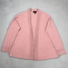 Charter Club Luxury Cashmere cardigan Womens XL Pink Open front Cozy sweater