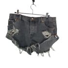 One Teaspoon distressed charcoal gray shorts 29