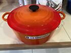 Le Creuset 7.25 qt Classic French Dutch Oven- Flame Volcanique Orange New In Box