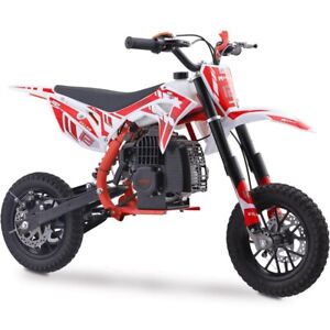 MotoTec 52cc 2 Stroke Villain Kids Gas Dirt Bike - Red Speed 20mph- NO CA SALES✅
