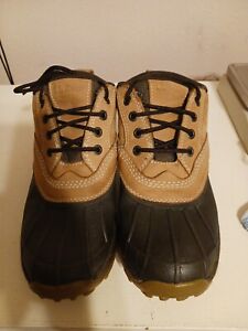 LL Bean Leather Duck Boot 05455 Women Size 7 Waterproof Hiking Outdoor Shoes