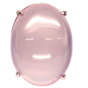 Unheated 19 X 26 mm. Rose-Quartz Ruby Ring Silver 925 Sterling