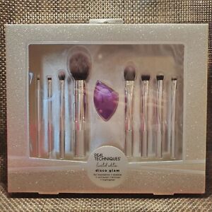 Real Techniques Disco Glam Limited Edition Makeup Brush Set (9 Piece) Sealed