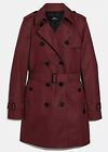 Coach Womens Trench Coat M Size Rosewood Color New!