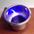 #Pactrade Marine Boat RV Truck S.S. LED Blue Cup Drink Holder 1/4