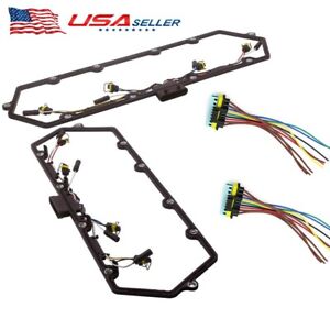 For Ford 7.3L V8 Diesel Valve Cover Gasket with Injector & Glow Plug Harness Kit (For: 2002 Ford F-350 Super Duty Lariat 7.3L)