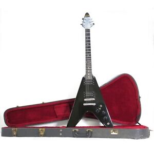 Gibson USA 80s Flying V 6-String Right-Handed Solid Body Electric Guitar - Black