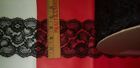 Black Lace 3 3/4 Wide Scalloped Edges for Lingerie or Crafts 3 yards = $4.99