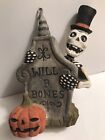 Bethany Lowe Greg Guedel Halloween Skeleton w/Tombstone Ornament Retired 2015 5