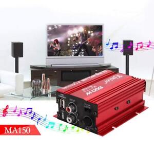 500W Car Motorcycle 12V 2 Channel Audio Stereo Power AMP Amplifier Subwoofer Red