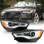 [NON-AFS] Fit 2012-15 Audi A6/S6 Xenon HID Projector LED DRL Headlight Lamp Pair