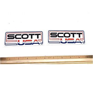 2- Reproduction Scott USA Goggle Fender Decals - VMX - Motocross - AHRMA CR