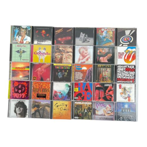 Rock CDs Lot of 30 - Alternative Heavy Metal Grunge Hard Rock Classic 80s-Y2K F