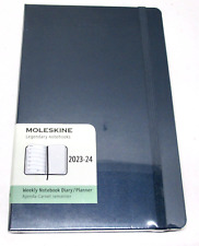 Moleskine 2023 - 24 Weekly Notebook Planner Large Hard Cover in Sapphire Blue