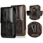 Vertical Leather Case Cover Pouch Holster With Belt Clip For Large Cell Phones