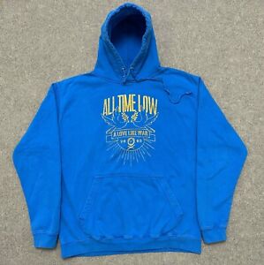 All Time Low Vintage Band Hoodie L Punk Green Day My Chemical Romance Blink 182