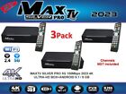 NEW 3PACK MAXTV SILVER PRO 5G 150Mbps  2023 4K ULTRA-HD BOX+ANDROID 9.1 / 8 GB