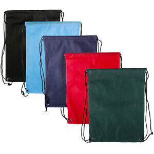 4 Pc Large Drawstring Bag Cinch Sack String Backpack Laundry Gym Tote School 18