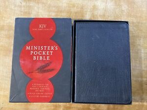 Ministers Pocket Bible KJV Genuine Leather 2016 Holman Like New in Box!