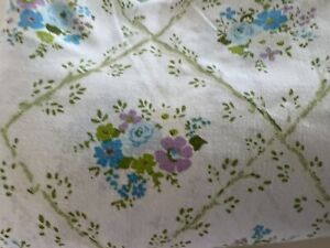 Vintage Cannon Monticello Twin Flat Sheet Floral