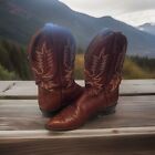 TONY LAMA Brown Leather Cowboy Boots Size 12 D Style 7953 good  condition.