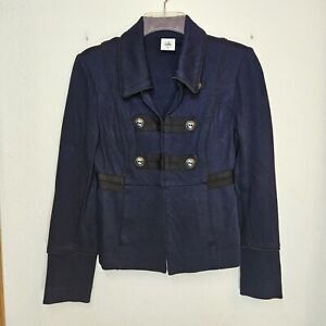 CAbi In The Band navy blue military style jacket blazer women size XS