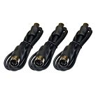 (3) MIDI Cables 3 ft Male to Male 5 Pin DIN Plugs 3 Pack Lot