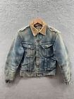 Lee Storm Rider Blanket Lined Denim Jean Jacket Union Made In USA Adult Size