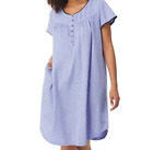 ARIA PERIWINKLE DOT  100% Cotton  Short Sleeve Nightgown Women Many Sizes New