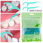 100/200 Dental Floss Picks Teeth Toothpicks Stick Oral Clean Care Floss Adult US