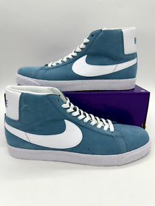 Nike SB Zoom Blazer Mid Mens size 14 light Blue White Gum skate shoes 864349 404
