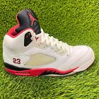 Nike Air Jordan 5 Retro Fire Red Mens Size 12 Athletic Shoes Sneakers 136027-120