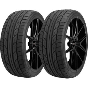 (QTY 2) 255/35ZR18 Nitto NT555 G2 94W XL Black Wall Tires