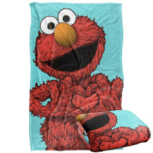 Sesame Street Elmo Painted Silky Touch Super Soft Throw Blanket
